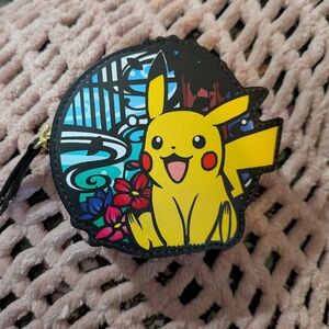Loungefly Pokemon Pikachu Floral Coin Purse Purple